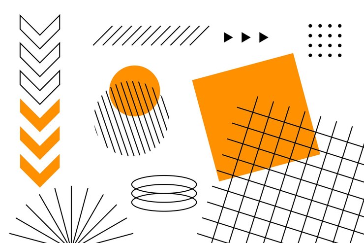 Wektor tło graficzne z abstrakcyjnymi kształtami