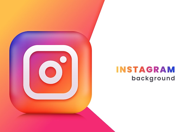 Tło Lub Baner 3d Instagram