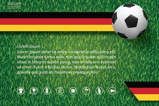 Tło Mistrzostwa świata W Piłce Nożnej. Reprezentacja Narodowa Obrazu Tła Z Piłki Nożnej Na Zielonej Trawie Wzoru I Tekstury.