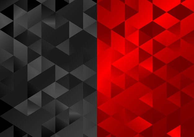 Tło mozaiki czerwony czarny low poly trójkąty