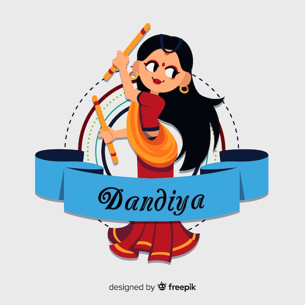 Tło Nocy Dandiya