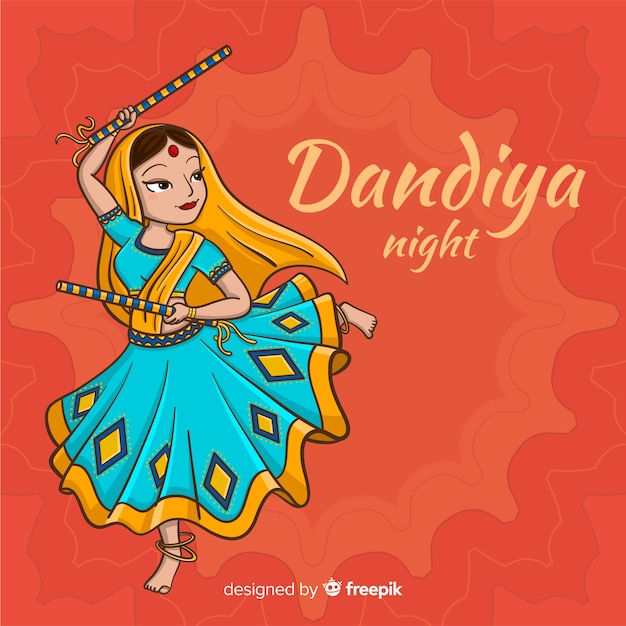 Plik wektorowy tło nocy dandiya