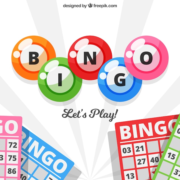 Tło piłek bingo i kart do głosowania