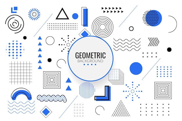 Plik wektorowy tło projektu w memphis abstrakcyjne tło w memphis elementy geometryczne w tle w memphis