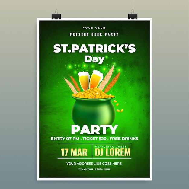 Plik wektorowy tło st patrick's day.