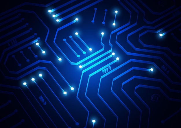 Tło technologii obwodów z zaawansowanym systemem cyfrowego łączenia danych i projektowaniem elektroniki komputerowej