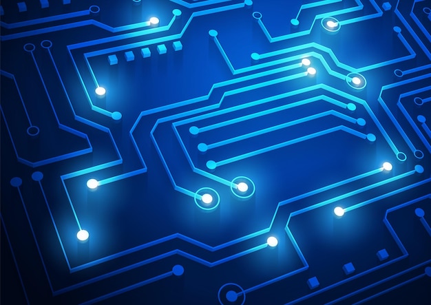 Tło technologii obwodów z zaawansowanym systemem cyfrowego łączenia danych i projektowaniem elektroniki komputerowej