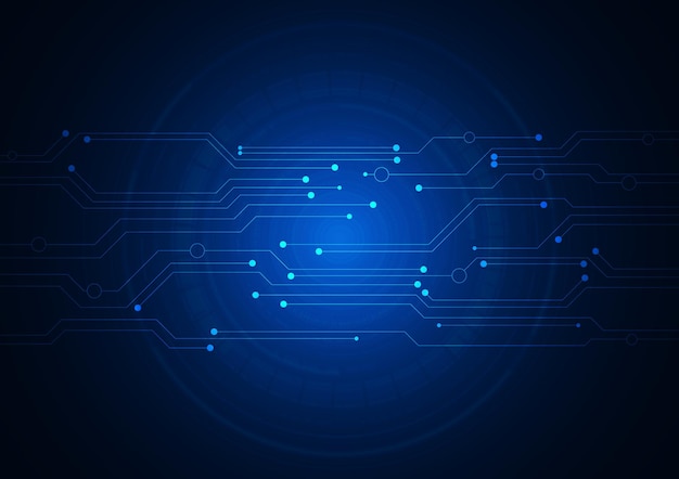 Tło technologii obwodów z zaawansowanym systemem cyfrowego łączenia danych i projektowaniem elektroniki komputerowej