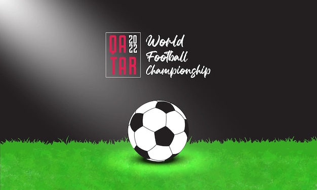 Plik wektorowy tło turnieju o puchar mistrzostw w piłce nożnej 2022