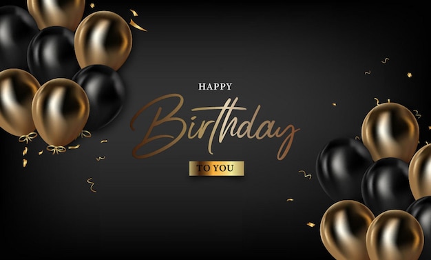Tło urodzinowe z ilustracją 3d balonów