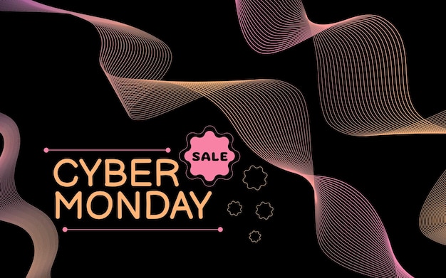 Tło Vintage Z Beżowo-szarym Wyprzedażą Cyber Monday