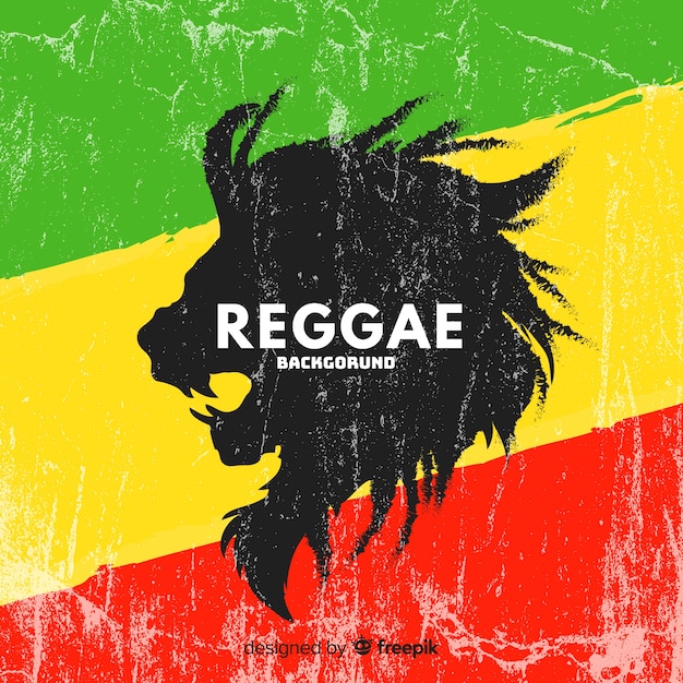 Tło W Stylu Reggae Z Lwem