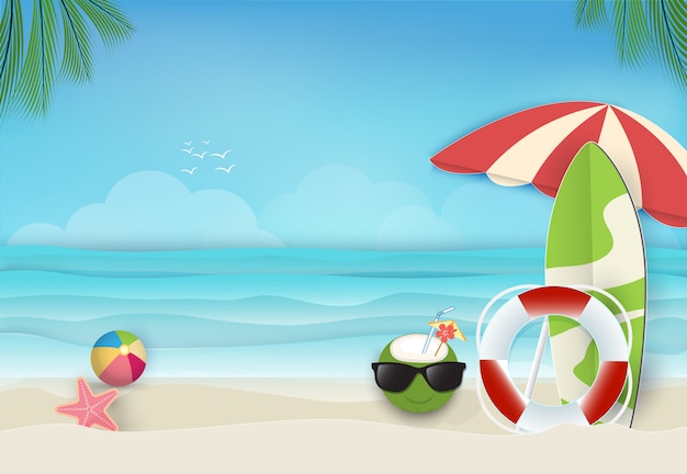 Tło wakacje lato plaża