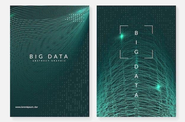 Plik wektorowy tło wizualizacji technologia dla sztucznych dużych zbiorów danych w