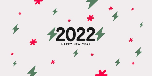 Tło Z Napisem Szczęśliwego Nowego Roku 2022 Ilustracja Wektorowa W Nowoczesnym Stylu