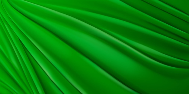 Plik wektorowy tło zielonej tkaniny z wieloma fałdami