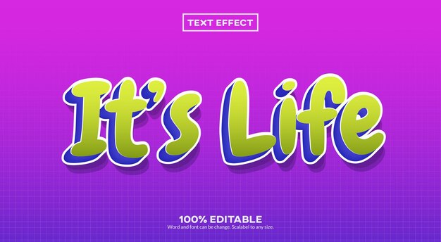 To efekt tekstowy 3D na życie