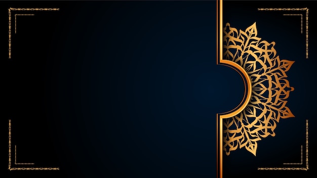 Plik wektorowy to jest luksusowe ozdobne mandali islamskie tło, styl arabeski.