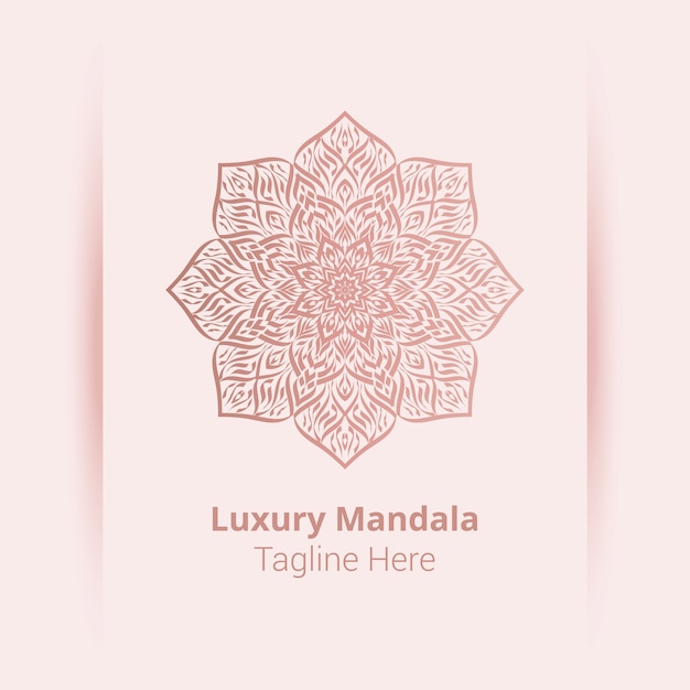 To Jest Luksusowe Ozdobne Tło Logo Mandali, Styl Arabeski.