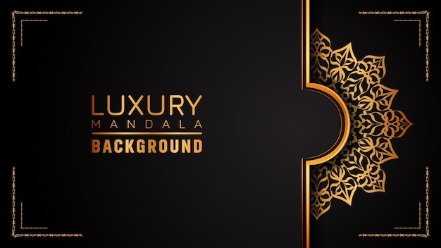 To jest luksusowe ozdobne tło logo mandali, styl arabeski.