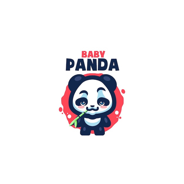 To Logo Maskotki Cute Baby Panda. To Logo Może Być Używane W Przypadku Logo Restauracji, żywności I Napojów, Biznesu Lub Firmy.