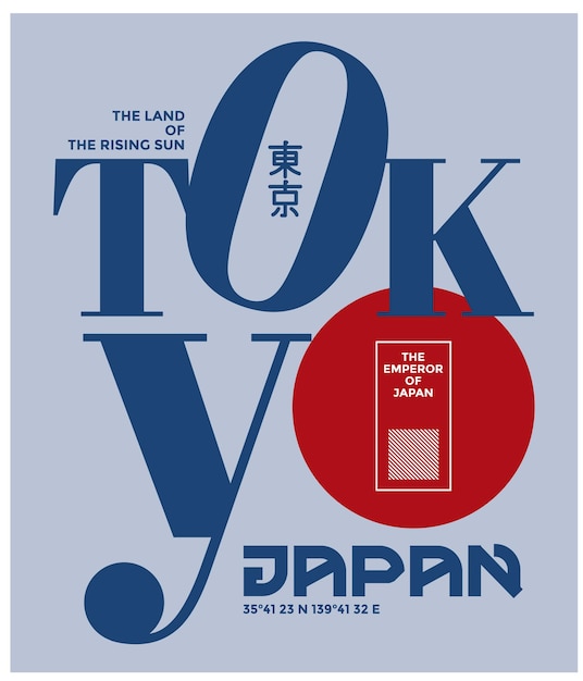 Tokio Japonia Typografia Slogan Strój Abstrakcyjny Projekt Wektor Ilustracja Drukuj