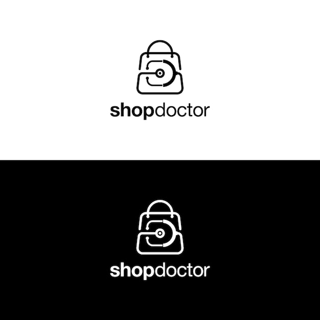 Torba Na Zakupy Z Inspiracją Do Projektowania Logo Stetoskop