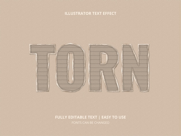 Torn Text Effect Edytowalny