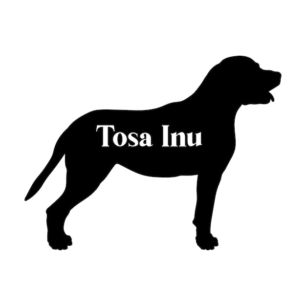 Plik wektorowy tosa inu dog sylwetka ras psów logo wektor monogramu psa