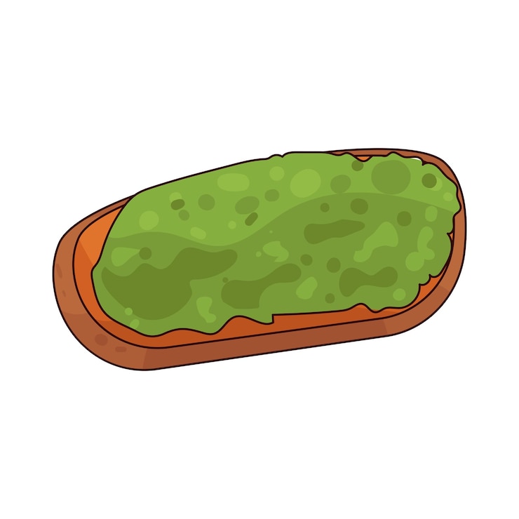 Wektor tost z awokado