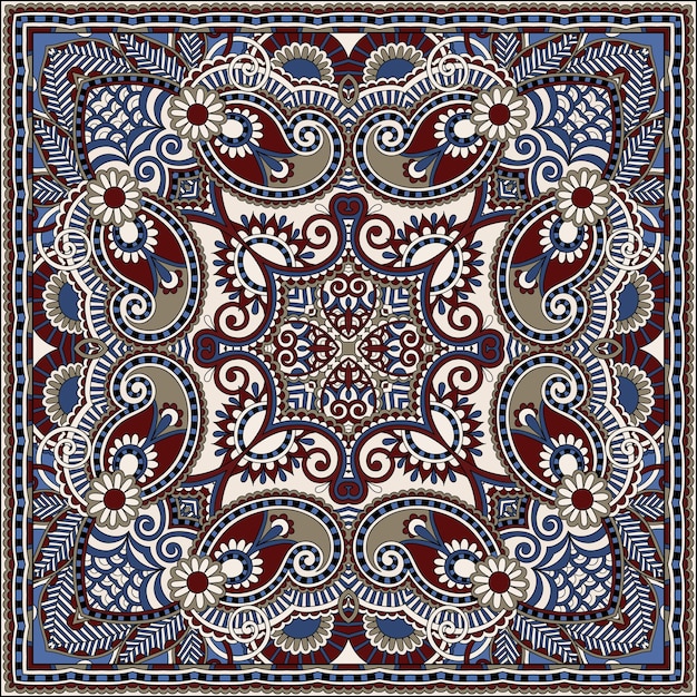 Tradycyjna ozdobna chustka we wzór paisley