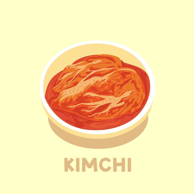 Plik wektorowy tradycyjne koreańskie pikantne jedzenie kimchi?