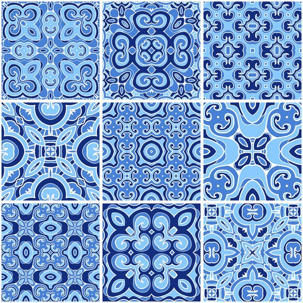 Tradycyjne portugalskie ozdobne płytki dekoracyjne azulejos