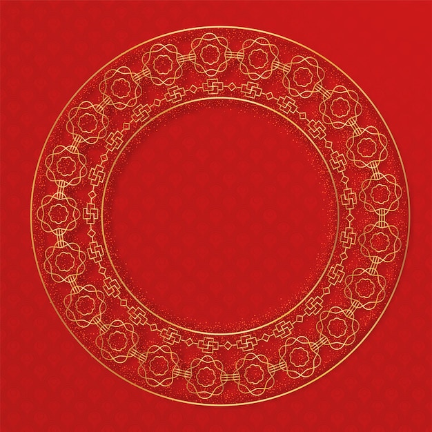 Plik wektorowy tradycyjny chiński okrągły wzór ramki orientalne japońskie koło