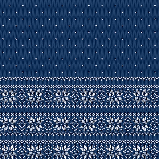 Tradycyjny Niebiesko-biały Wzór Swetrów Na Zimowy Sweter Fairisle Design