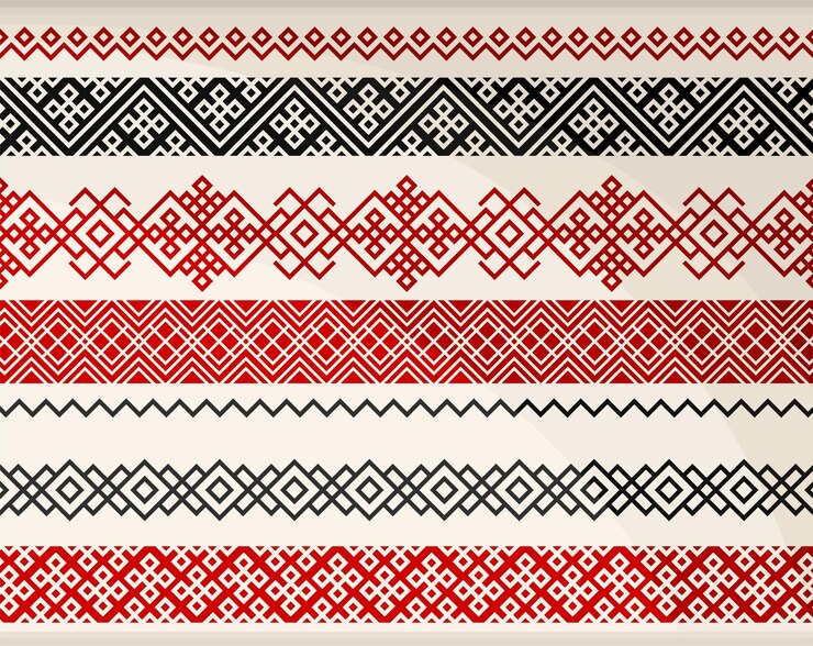Wektor tradycyjny norweski ozdób z kształtami geometrycznymi ilustracja wektorowa