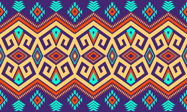 Tradycyjny Orientalny Etniczny Wzór Geometryczny Wzór Tła Dywan Tapety Odzież Wrap Batik Tkaniny Haft Ilustracja Wektor Piękny