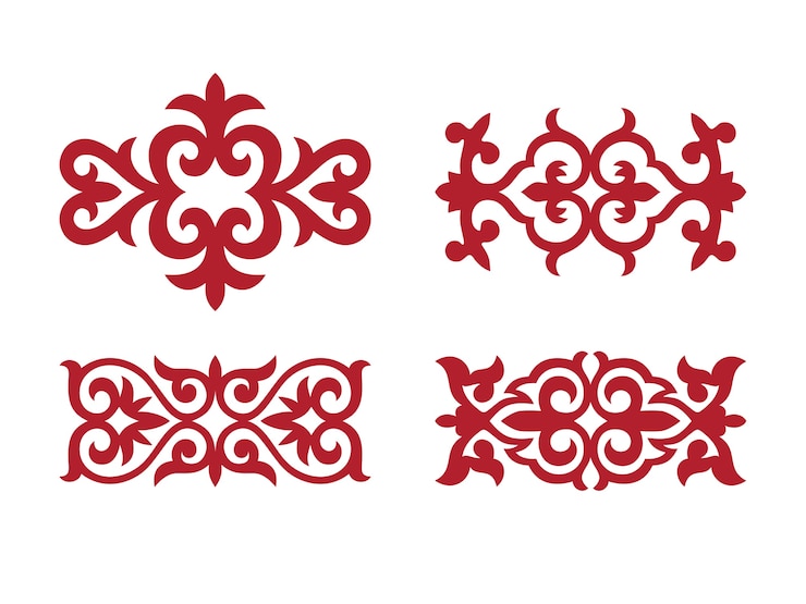 Wektor tradycyjny ornament środkowej azji