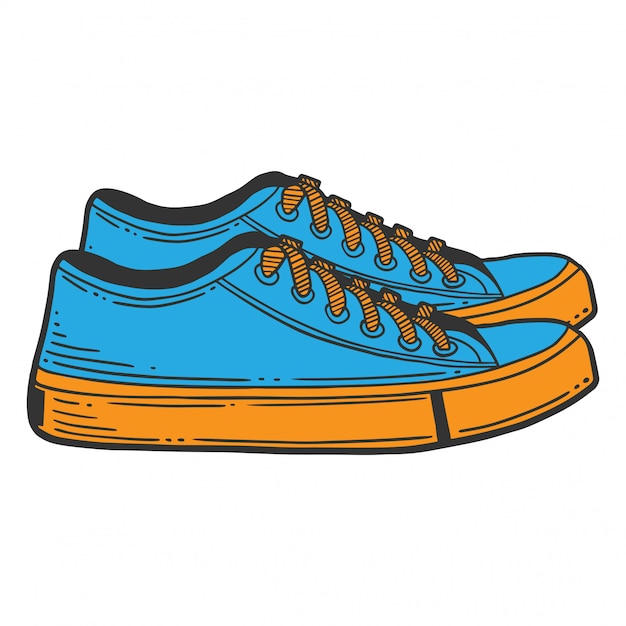 Plik wektorowy trampki niebieskie buty