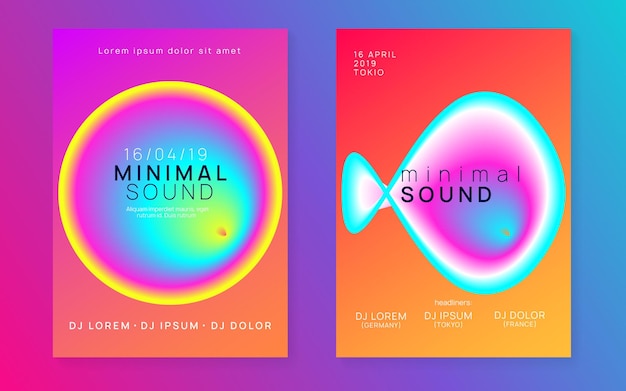 Trance Flyer Modern Art dla zestawu abstrakcyjny wzór dla Presentat