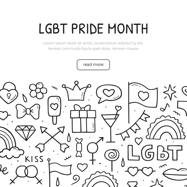 Transparent miesiąca dumy LGBT w ręku narysowany