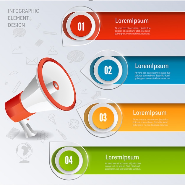 Transparent Nowoczesny Element Infographic.