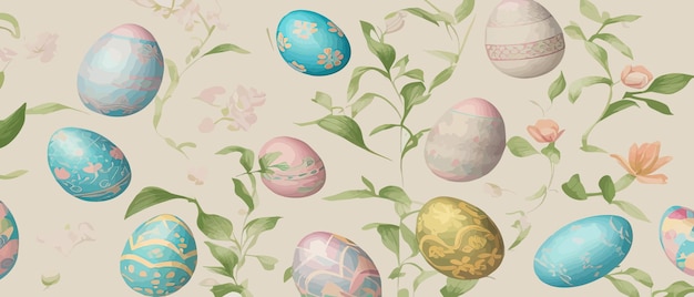 Plik wektorowy transparent pisanki wzór wektor ilustracja wielkanocne jaja dekoracyjne tło dla