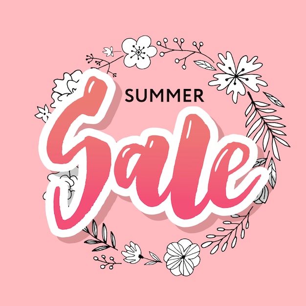 Transparent Summer Sale. Ręcznie Rysowane Napis. Element Kaligraficzny Dla Twojego Projektu.