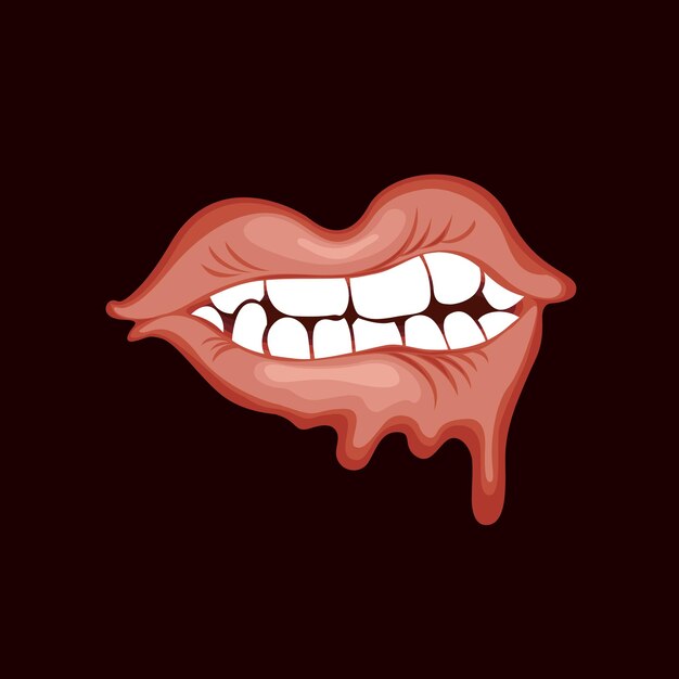 Plik wektorowy transparent z seksownymi kobiecymi ustami