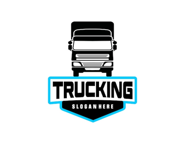 Transport logo sylwetka ciężarówka różne emblematy logo firmy logistycznej motywu izolować