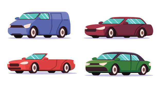 Transport Pojazdów Samochodowych W Ilustracji Wektorowych Płaski