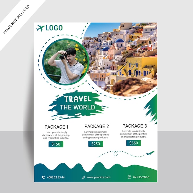 Travel Flyer Design Niestandardowy Szablon Projektu Ulotki