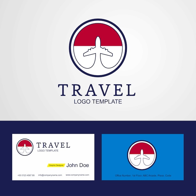 Travel Indonesia Flag Logo I Wizytówki