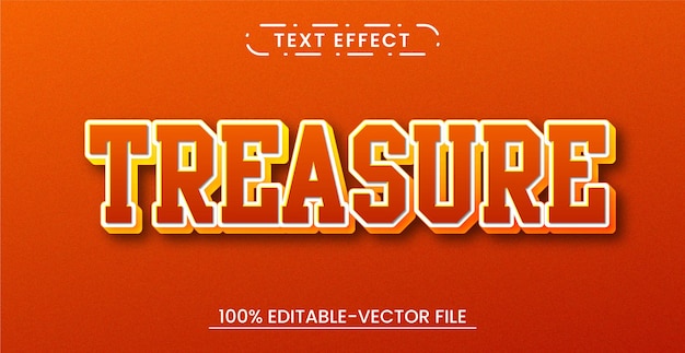 Treasure Creative edytowalny efekt tekstowy 3d